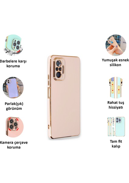 Xiaomi Redmi Note 10 Pro Kılıf Kenar Detaylı Yumuşak Parlak Silikon fiyatları