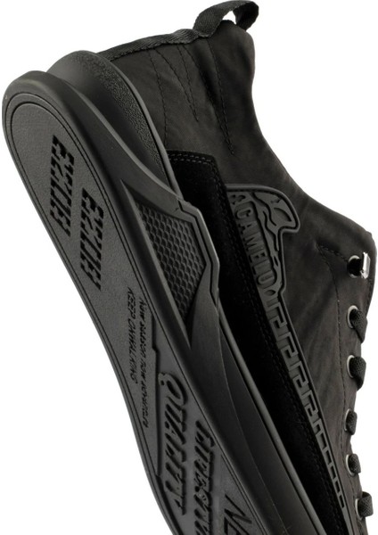 25-Punch Siyah Lastikli Memory Foam Erkek Sneaker Spor Ayakkabı indirimleri