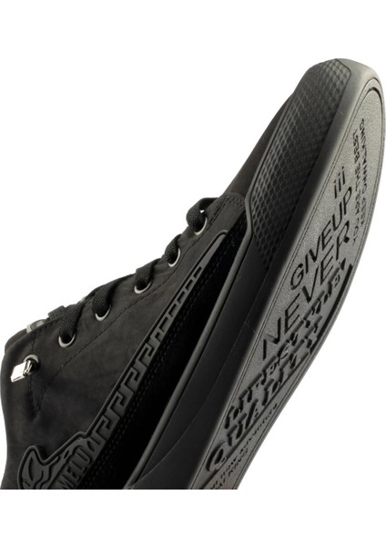 25-Punch Siyah Lastikli Memory Foam Erkek Sneaker Spor Ayakkabı