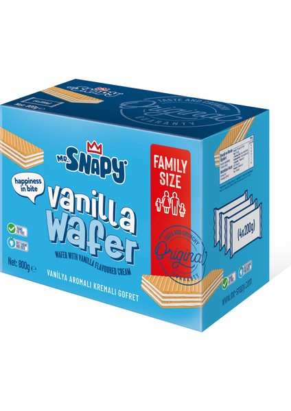 Vanilyalı Gofret 800 gr 6 Adet