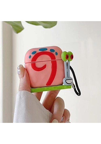 Airpods 1. Nesil / 2. Nesil Için Kılıf Cartoon Figürlü Silikon Crtn-Fgr-Gry-The-Snl [airpods 1/2 ile Uyumlu Kılıf - Pembe - Kırmızı]