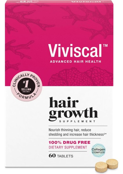 Women's Hair Growth Supplement, Nourish Thinning Hair And Increase Hair Thickness 60 Tablets