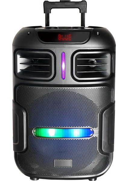 GD-1503 Dijital LED Göstergeli Fm Radyolu Mikrofonlu Rgb Tws 15 Inç Stereo Bass Kablosuz Karaok