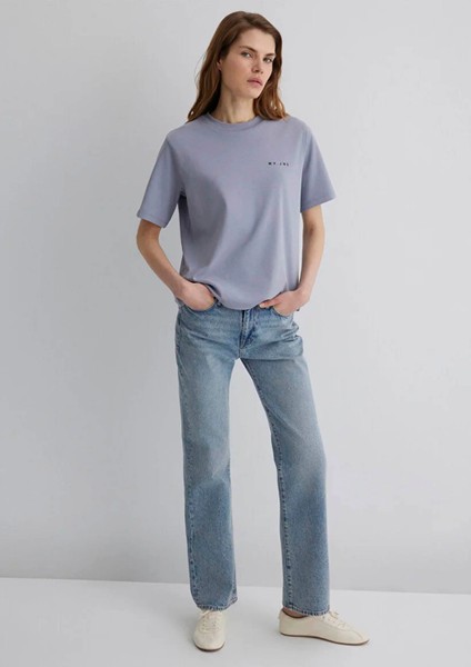 Mv Baskılı Mor Kadın T-Shirt M1613148-81919 fiyatları