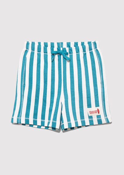 Regular Çizgili Mavi Erkek Çocuk Şort M6410012-89718