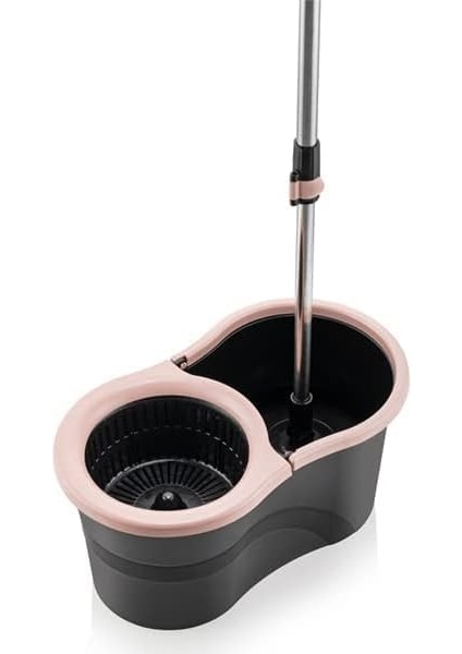 360 Derece Dönebilen Döner Başlıklı Smart Mop Kova Paspas Seti Pratik Temizlik Mop Kova Paspas Seti