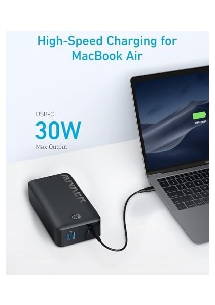 Powercore 30W 40K 40000MAH Usb-Type C Şarj Taşınabilir Güç Bankası, Siyah