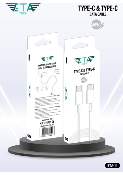 Samsung Galaxy S24 Uyumlu 45 Watt Hızlı Şarj Kablosu - Usb-C Kablo - Beyaz modelleri