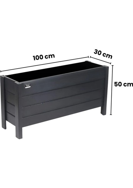 Ahşap Dış Mekan Saksısı Dekoratif Saksı Büyük Boy Hazır Kurulu 100CM x 30CM Yükseklik 50CM fiyatları