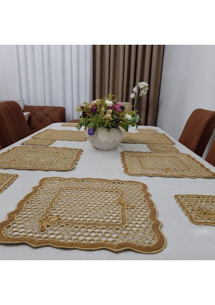 Yapımı Petek Supla - Modern Mutfak Dekoru - 1 Servis Altlığı Gold