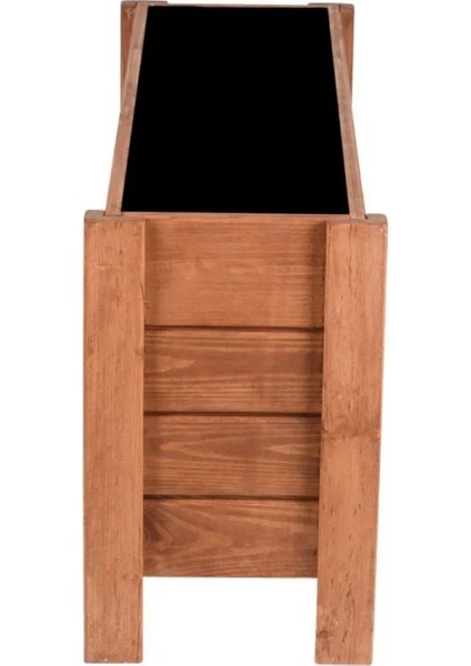 Ahşap Dış Mekan Saksısı Dekoratif Saksı Büyük Boy Hazır Kurulu 100CM x 30CM Yükseklik 50CM