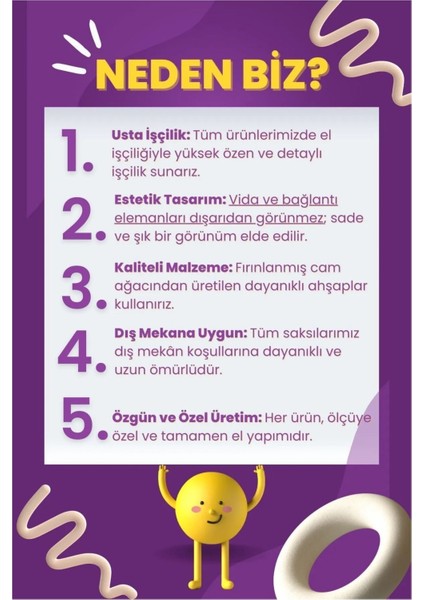 Ahşap Dış Mekan Saksısı Dekoratif Saksı Büyük Boy Hazır Kurulu 100CM x 30CM Yükseklik 50CM