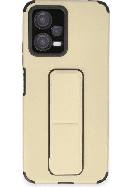 Xiaomi Poco X5 5g Kılıf Mega Standlı Silikon - Gold Ynsmr