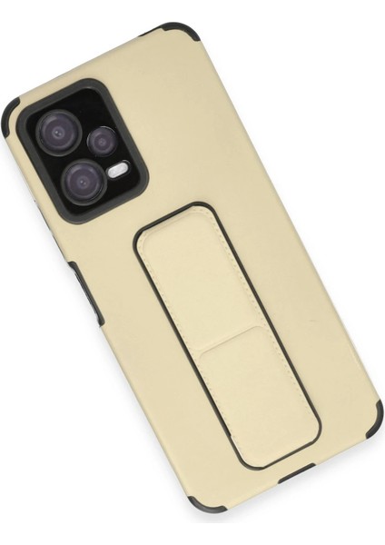 Xiaomi Poco X5 5g Kılıf Mega Standlı Silikon - Gold Ynsmr