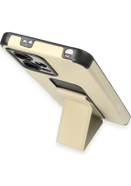 Xiaomi Poco X5 5g Kılıf Mega Standlı Silikon - Gold Ynsmr