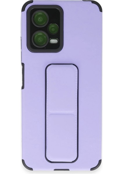 Xiaomi Poco X5 5g Kılıf Mega Standlı Silikon - Lila Ynsmr