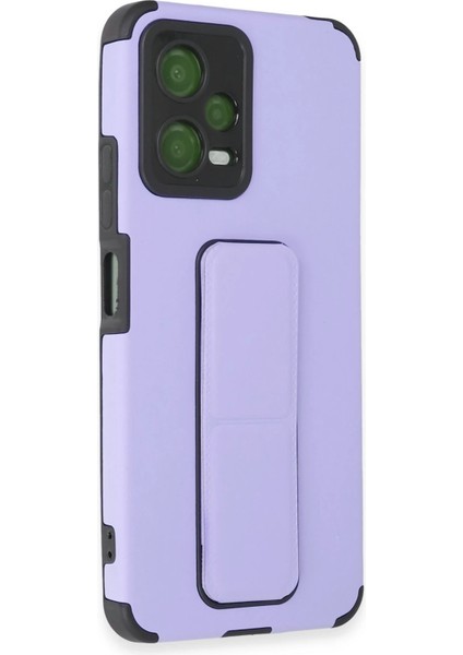 Xiaomi Poco X5 5g Kılıf Mega Standlı Silikon - Lila Ynsmr