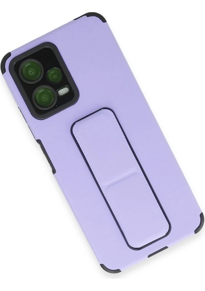 Xiaomi Poco X5 5g Kılıf Mega Standlı Silikon - Lila Ynsmr