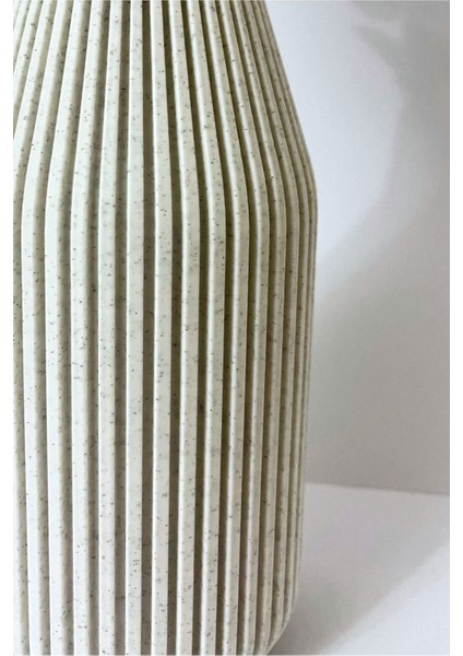 Zen Granit Doku Modern Dekoratif Vazo Minimalist ve Doğal Görünüm (23 cm )