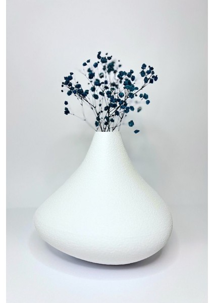 Nari Beyaz Renk Modern Dekoratif Vazo – Organik Formlu, Minimalist ve Zarif Tasarım