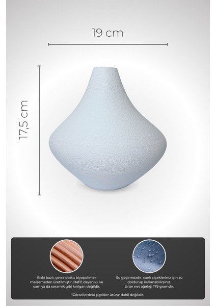 Nari Beyaz Renk Modern Dekoratif Vazo – Organik Formlu, Minimalist ve Zarif Tasarım fiyatları