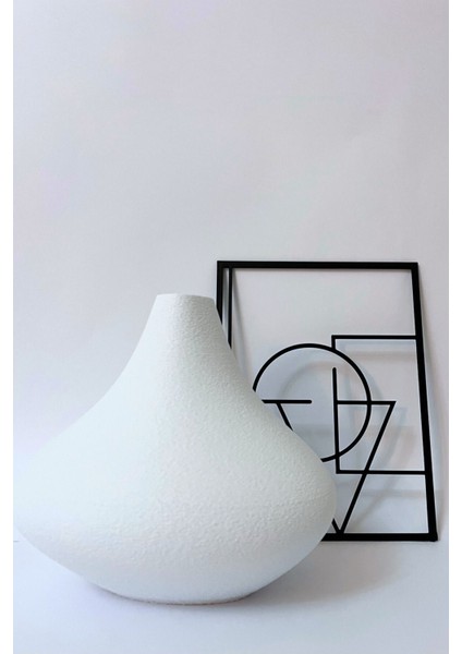 Nari Beyaz Renk Modern Dekoratif Vazo – Organik Formlu, Minimalist ve Zarif Tasarım fırsatları