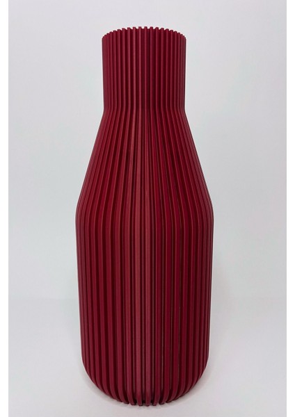 Zen Bordo Renk Modern Dekoratif Vazo – Minimalist ve Doğal Görünüm (23 cm ) modelleri