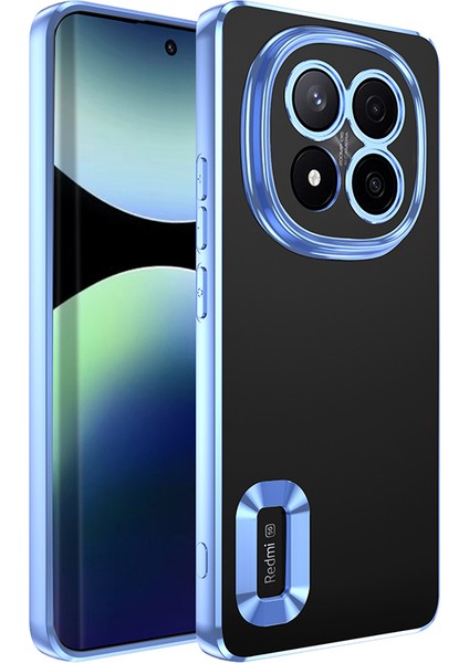 Redmi Note 14 Pro Plus Kılıf Kamera Korumalı Logo Gösteren Otnv Omega Kapak - Sierra Mavi