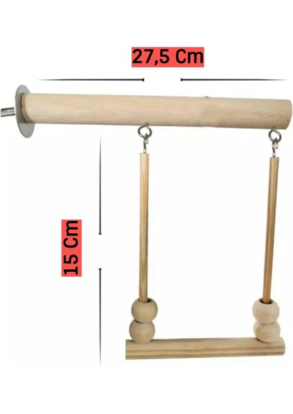 Trendme Ahşap Vidalı Tünekli Kuş Salıncağı modelleri