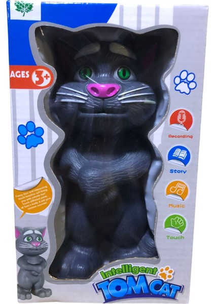 Tom Cat Konuşan Kedi Tom Ses Kaydeden Müzikli 23 cm Talking