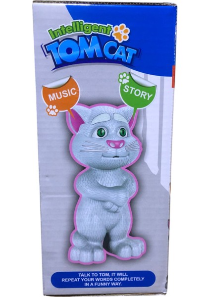 Tom Cat Konuşan Kedi Tom Ses Kaydeden Müzikli 23 cm Talking