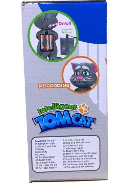 Tom Cat Konuşan Kedi Tom Ses Kaydeden Müzikli 23 cm Talking