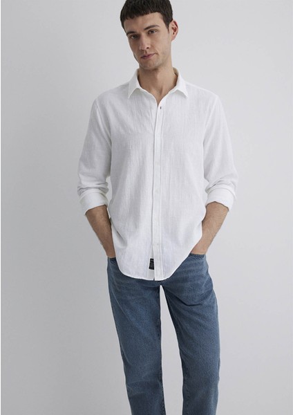 Slim Kırık Beyaz Erkek Gömlek M0211548-70057 modelleri