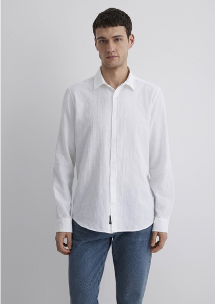 Slim Kırık Beyaz Erkek Gömlek M0211548-70057 fırsatları