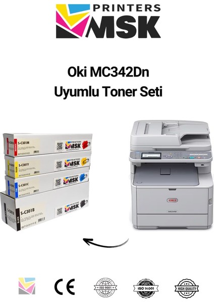Oki MC342DN Uyumlu Toner Seti