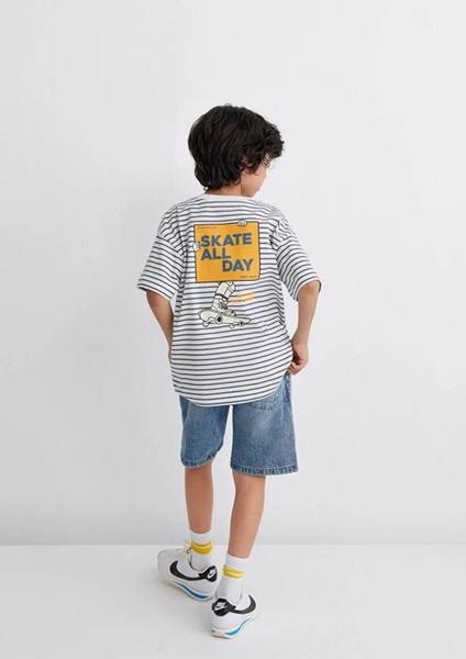 Skate All Day Baskılı Gri Erkek Çocuk T-Shirt M6610263-89187 fiyatları