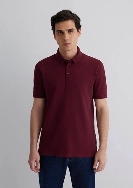 Slim Bordo Erkek Polo Yaka T-Shirt M063247-70394 modelleri