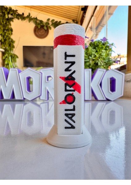 Valorant Tasarım Yükseklik Ayarlı Ekran Kartı Destek Aparatı,ekran Kartı Tutucu Valorant Beyaz