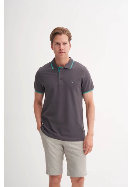 Polo Yaka Antrasit Erkek T-Shirt 4614 fiyatları