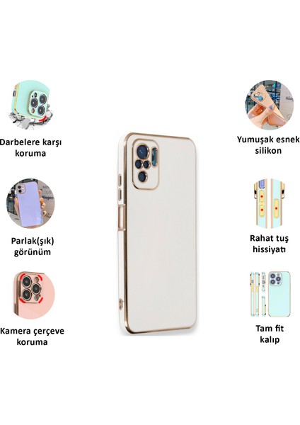 Xiaomi Redmi Note 10/note 10S Kılıf Kenar Detaylı Yumuşak Parlak Silikon fiyatları