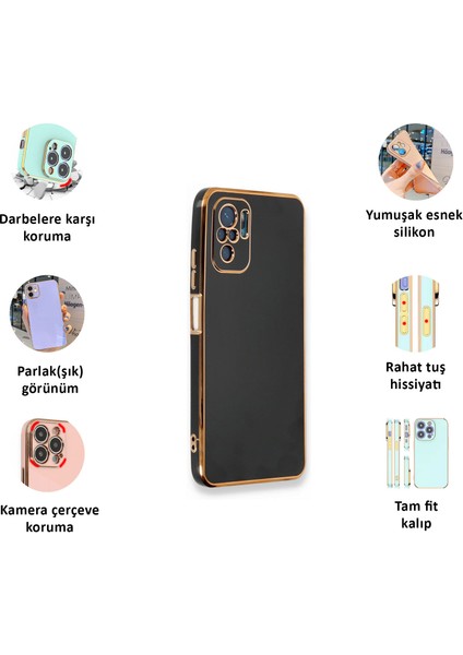Xiaomi Redmi Note 10/note 10S Kılıf Kenar Detaylı Yumuşak Parlak Silikon fiyatları