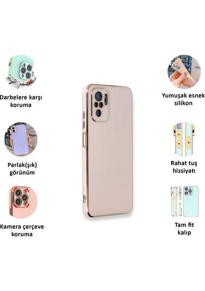Xiaomi Redmi Note 10/note 10S Kılıf Kenar Detaylı Yumuşak Parlak Silikon fiyatları