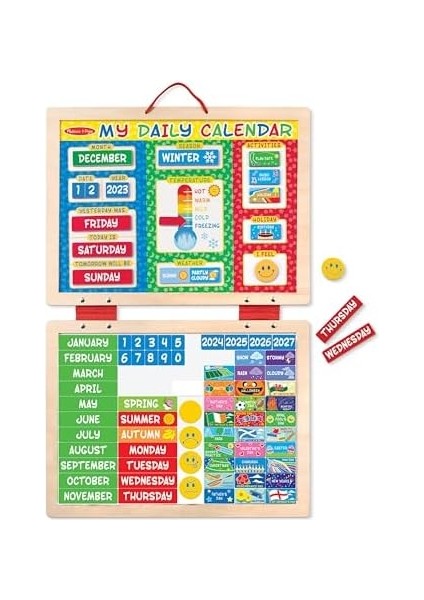 & Doug Ilk Günlük Manyetik Takvimim, Gelişimsel Oyuncak, Mıknatıslı Aktiviteler, 3+, Erkek Veya Kız Çocuğa Hediye
