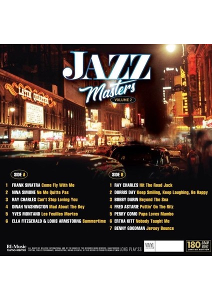 Masters Volume 2, Klasik Jazz Koleksiyonu, Frank Sinatra, Nina Simone, Ray Charles ve Diğer Sanatçıların Efsanevi Performansları, Stereo