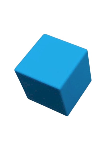 3D Baskı Küp 20X20 mm Mavi