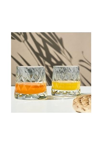 Kristal Desenli 2li Set Meşrubat Bardağı
