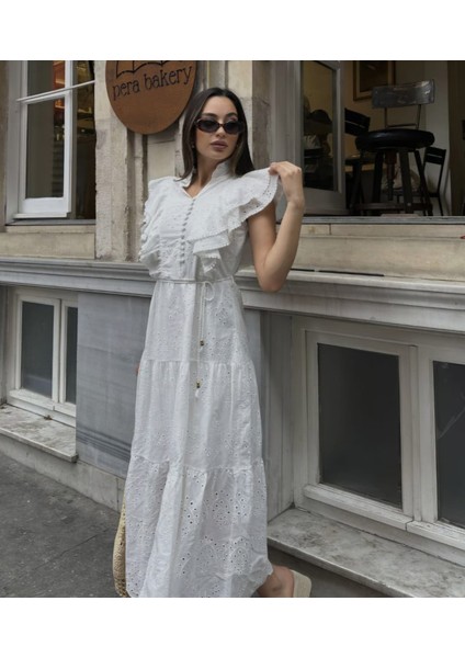 Yeni Sezon Kısa Kol Astarlı Fisto Elbise
