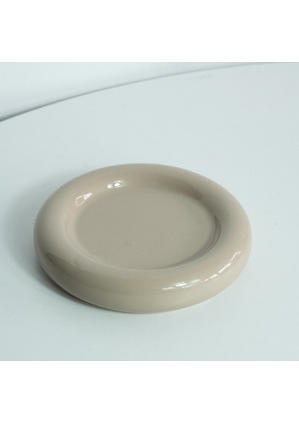 Seramik Küçük Boy Parlak Bej Donut Tatlı Tabağı indirimleri