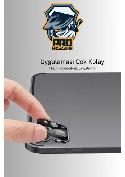 Apple iPad PRO11/13 2024, Pro 12.9/11 Inch (2022/2021/2020) Siyah Çerçeveli Lens Koruma Parlak Renkli Kamera Koruyucu 0.5mm Ince Cam 3D Kamera Cam