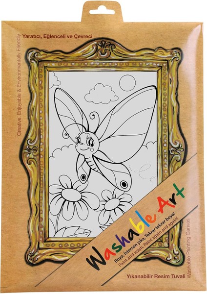Çocuk Funny Mat -Washable Art - Kelebek